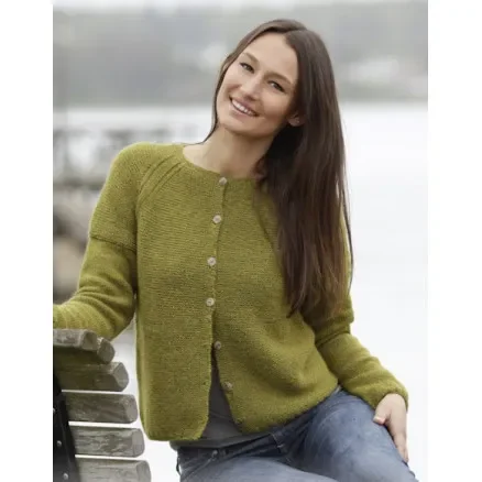 Sweet Olivia Cardigan by DROPS Design – Jacka Stickmönster strl. S – XXXL Beställ nu