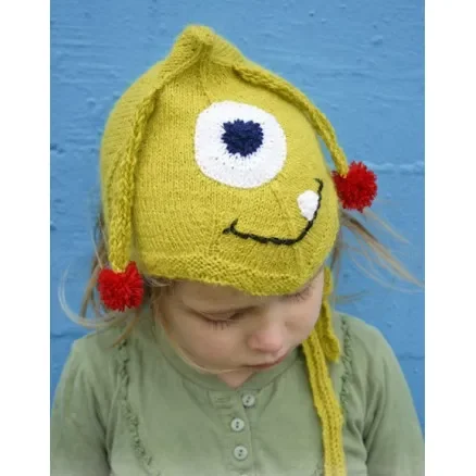 Sänkt pris Eye Smile by DROPS Design – Mössa Stickmönster strl. 1/3 mdr – 3/4 år