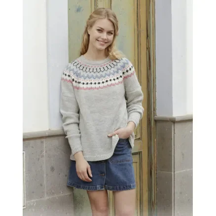 Mina Pullover by DROPS Design – Blus Stickmönster str. S – XXXL Utförsäljning
