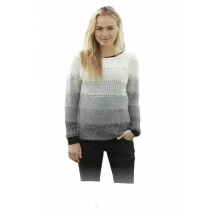 Trygg betalning  Shades of Grey by DROPS Design – Blus stickmönster str. S – XXXL