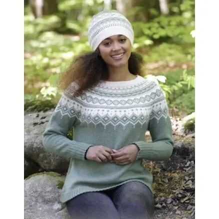 Perles du Nord by DROPS Design – Tröja och Mössa Stickmönster strl. S – XXXL Endast denna vecka
