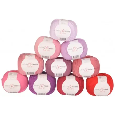 Outlet Infinity Hearts Rose 8/4 Garnpaket 22 Rosa och Röda nyanser – 10 st