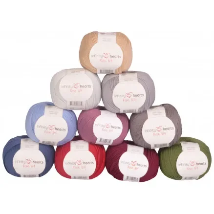 risnedsättning Infinity Hearts Rose 8/4 Garnpaket 08 Dova färger – 10 st