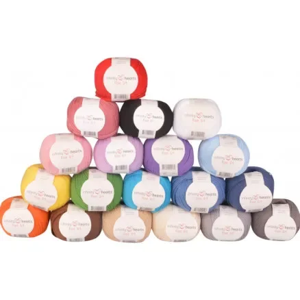 Sista chansen Infinity Hearts Rose 8/4 Garnpaket Unicolor 19 Färger – 19 st.