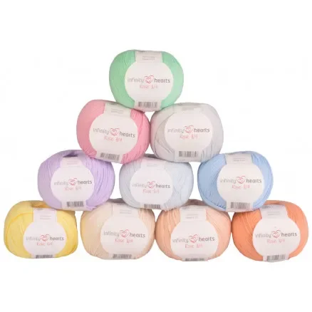 Handla nu Infinity Hearts Rose 8/4 Garnpaket 06 Pastellfärger – 10 st