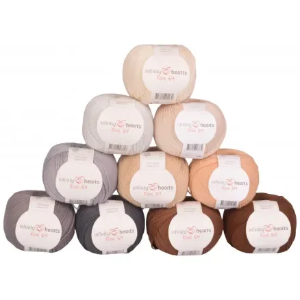 Infinity Hearts Rose 8/4 Garnpaket 15 Grå och Bruna nyanser – 10 st Säker betalning