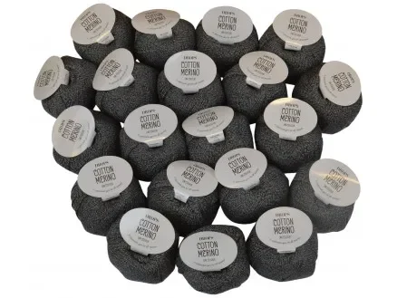 Drops Cotton Merino Garnpaket Unicolor 19 Grå – 20 st Endast idag