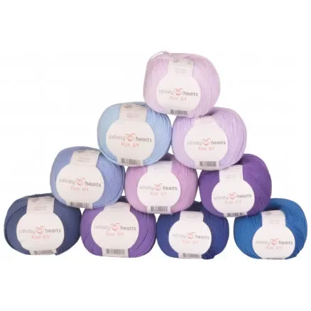 Begränsat erbjudande Infinity Hearts Rose 8/4 Garnpaket 25 Lila och Blå nyanser – 10 st