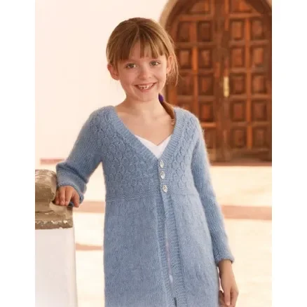 Little Emma by DROPS Design – Jacka Stick-mönster str. 7/8 år – 13/14 år Säker betalning