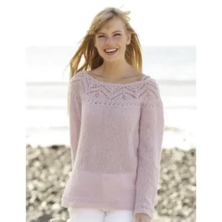Säker betalning Pink Connection by DROPS Design – Tröja Stick-opskrift strl. S – XXXL