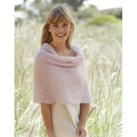 Begränsat antal Candyfloss by DROPS Design – Poncho Stick-mönster str. S – XXXL