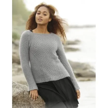 Misty Harbor by DROPS Design – Tröja Stick-mönster strl. S – XXXL Sista chansen