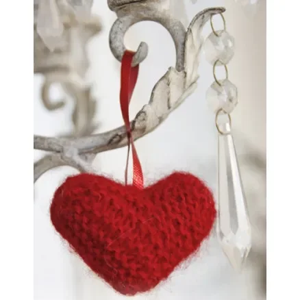 Begränsad tid Sweet heart by DROPS Design – Julhjärta Julpynt Stickbeskrivning 5 cm