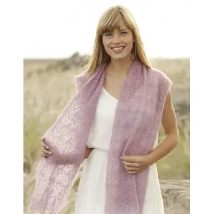 Endast idag Spring Blush by DROPS Design – Sjal Stick-mönster 168x30 cm