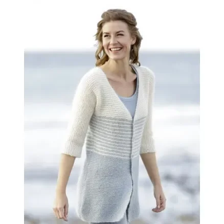 Snabb leverans Irish Sea Cardigan by DROPS Design – Jacka Stick-mönster str. S – XXXL