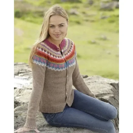 Stavanger Cardigan by DROPS Design – Jacka Stick-mönster strl. S – XXXL Reapris