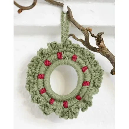 Winterberry by DROPS Design – Julkrans Virk-mönster 8,5 cm Billig
