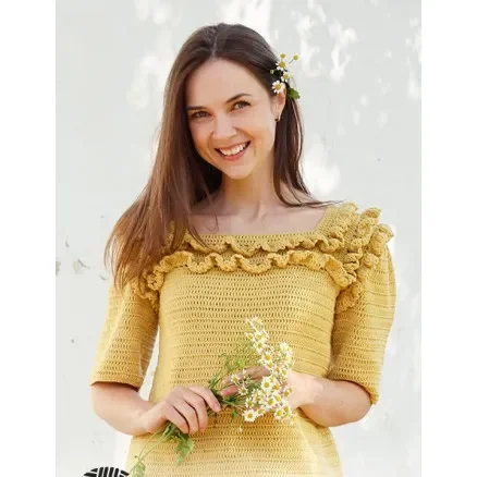 Summer Date by DROPS Design – Tröja Virkmönster str. S – XXXL Rabatt