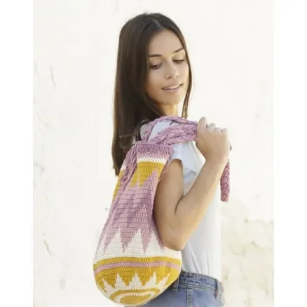 Andes Sunrise by DROPS Design – Väska Virkmönster 67x34 cm Rea