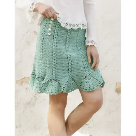 Fynd Sea Shell by DROPS Design – Nederdel Virkmönster str. S – XXXL