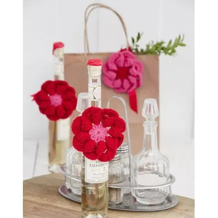 Â Festive Flowers by DROPS Design – Blomma Virkmönster Ø 8 cm Nyhet