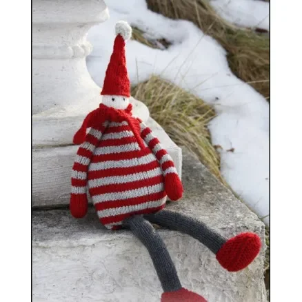 Julius by DROPS Design – Tomte Julpynt Stickbeskrivning 36 cm Populärt val