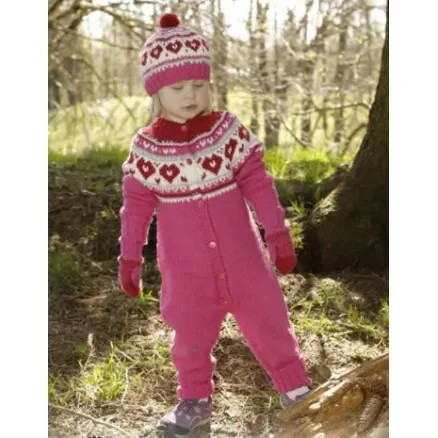 Warmhearted by DROPS Design – Heldräkt Stick-mönster str. 12/18 mån – 5/6 år Snabb frakt
