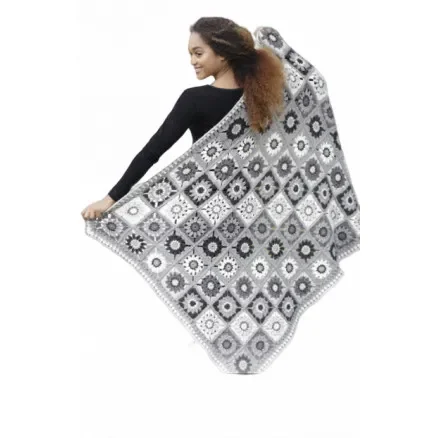 Margarita by DROPS Design – Filt Virkmönster 140x96 cm Rabatt