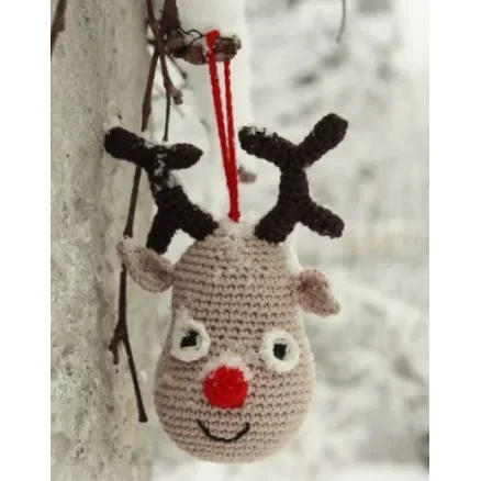 Rudolf by DROPS Design – Ren Julpynt Virk-mönster 14 cm Köp online