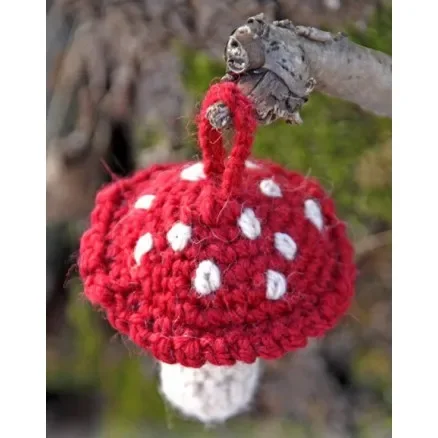 Begränsad tid Fairy Garden by DROPS Design – Jul Flugsvamp Virk-mönster 9 cm