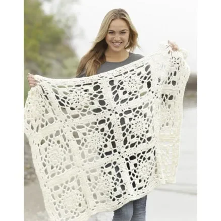 Winter Crystal by DROPS Design – Filt Virk-mönster 80/104-104/128 cm Köp online