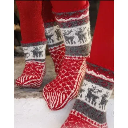 Begränsad tid Christmas Stampede by DROPS Design – Sockor Stick-mönster str. 26/28 – 41/43