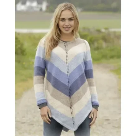 Kampanj Ocean Stripes by DROPS Design – Tunika Stick-mönster strl. S – XXXL