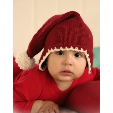 Santa Baby by DROPS Design – Baby Tomtemössa Stick-mönster strl. 1/3 mån – 3/4 år Beställ nu