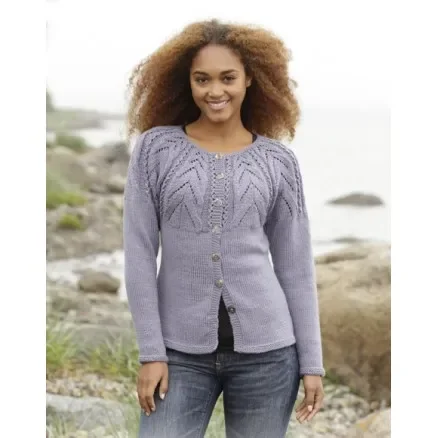 Magic Web Cardigan by DROPS Design – Jacka Stick-mönster strl. S – XXXL Expressleverans