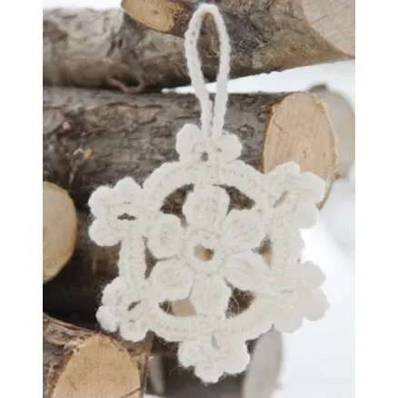 Trygg betalning White Christmas by DROPS Design – Julstjärnor Virk-mönster 8 cm – 15 stk