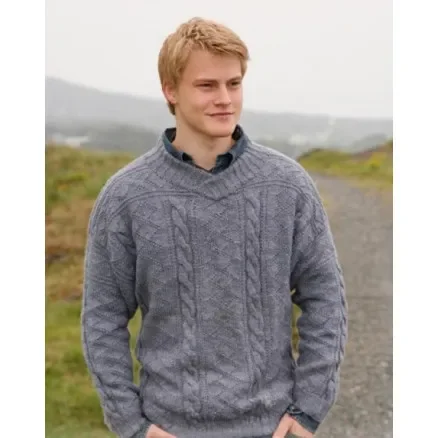 Sir Lancelot by DROPS Design – Sweater Stick-mönster str. S – XXXL Nyhet
