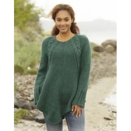 Expressleverans Emerald Queen by DROPS Design – Tunika Stick-mönster strl. S – XXXL