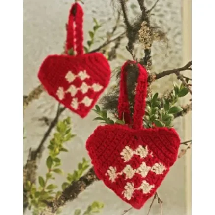 Billigare Heart Basket by DROPS Design – Julkorg Virk-mönster 10 cm – 2 st.