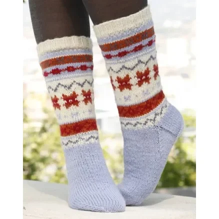 Winter Breeze by DROPS Design – Sockor Stick-mönster str. 35/37 – 44/46 Rabatt
