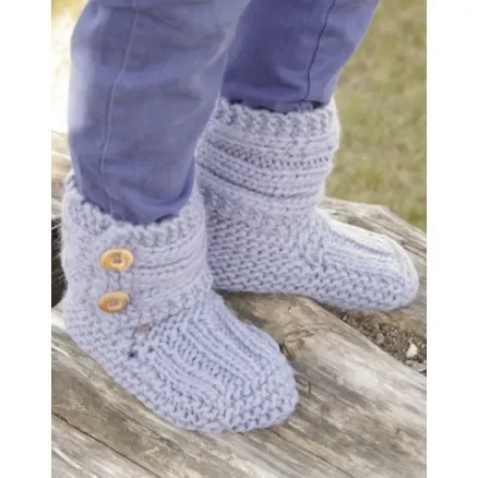 Blueberry Rolls by DROPS Design – Tofflor Stick-mönster strl. 20/21 – 35/37 Nedsatt pris
