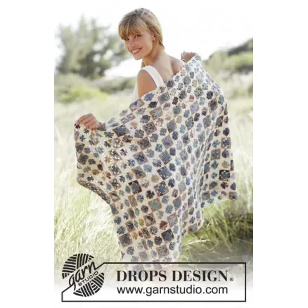 Rocky Path by DROPS Design – Filt Virk-mönster 135x75 cm Billigare