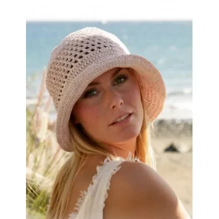 Seaside by DROPS Design – Hatt Virkmönster strl. S/M-L Rea