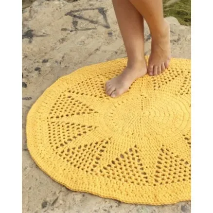 Kampanj Sol by DROPS Design – Matta Virk-mönster 84 cm