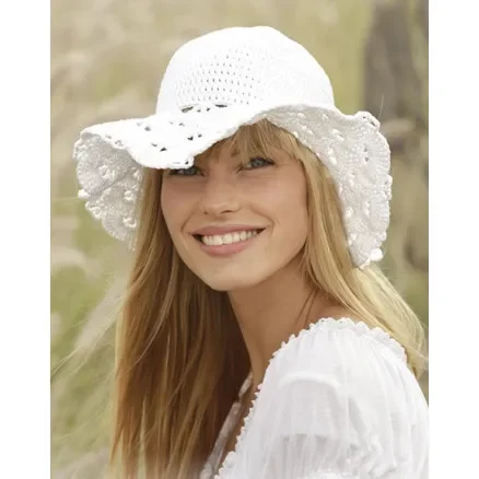 Populär Country Girl by DROPS Design – Hatt Virk-mönster 54/56 – 58/60 cm