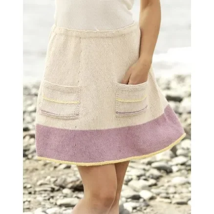 Begränsat erbjudande Spring Belle by DROPS Design – Kjol Stick-mönster strl. S – XXXL