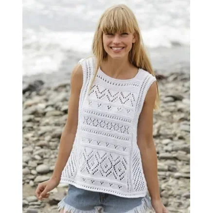 Säker betalning Erica Singlet by DROPS Design – Topp Stick-mönster strl. S – XXXL