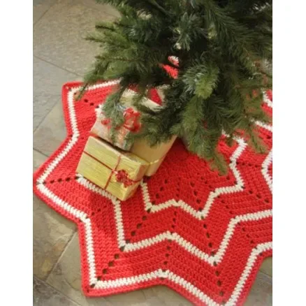 Rabatter Under the Christmas Tree by DROPS Design – Julgransmatta Virk-mönster 95 cm