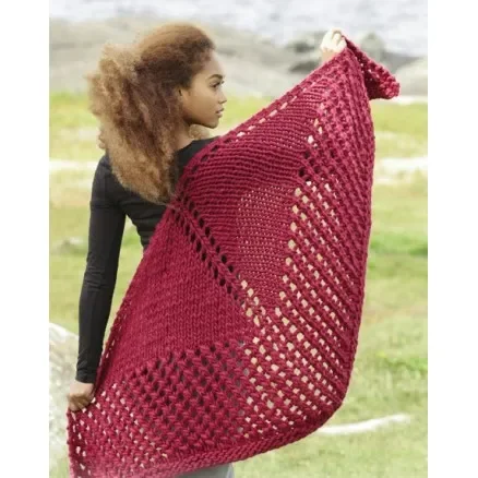 Begränsat antal Autumn Fire by DROPS Design – Sjal Stick-mönster 150x75 cm