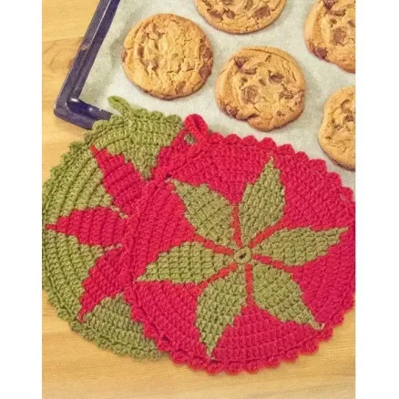 Utförsäljning Santa’s Recipe by DROPS Design – Grytlapp Virk-mönster 24 cm – 2 stk